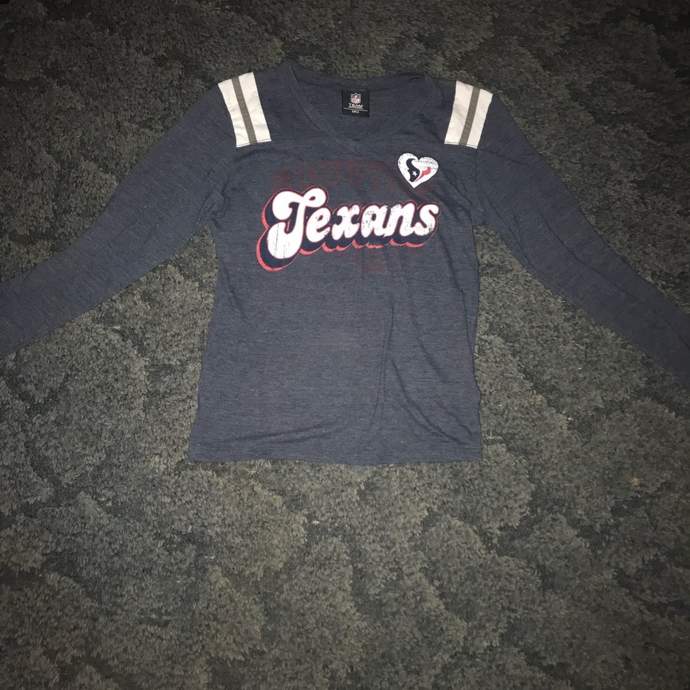 cute long sleeve texans shirt